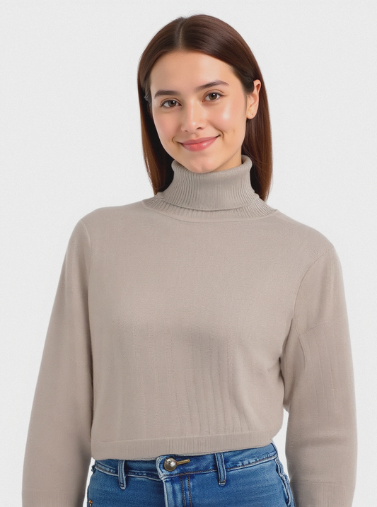 PULLOVER BASICO - Sabbia
