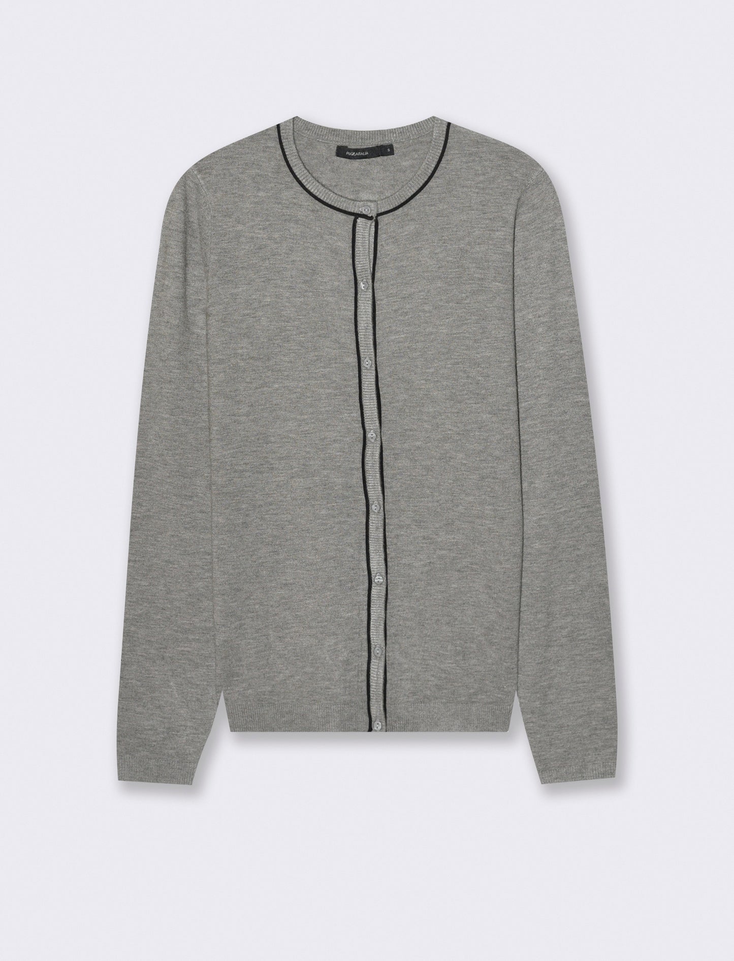 CARDIGAN BASICO - Grigio mel.