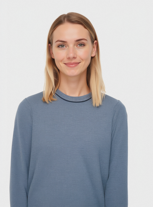PULLOVER BASICO - Denim