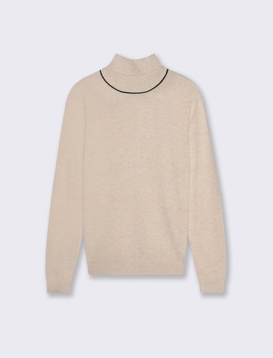 PULLOVER BASICO - Beige grano