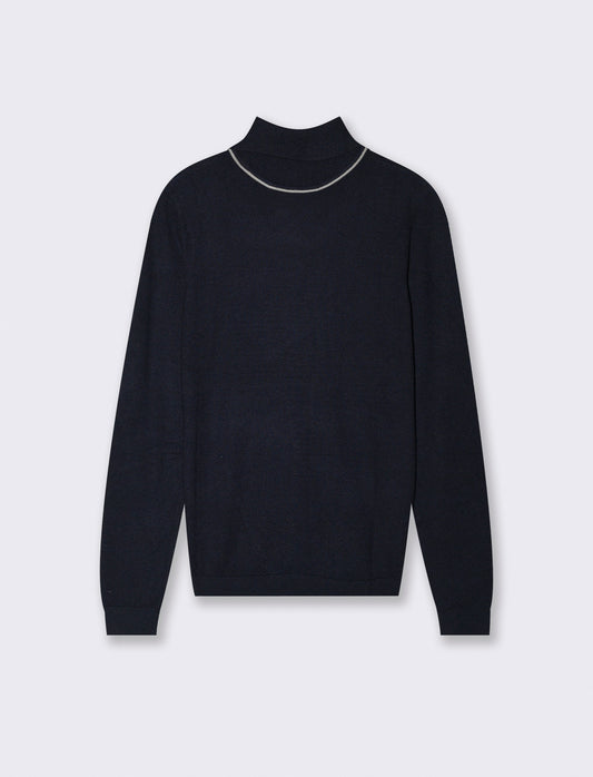 PULLOVER BASICO - Blu