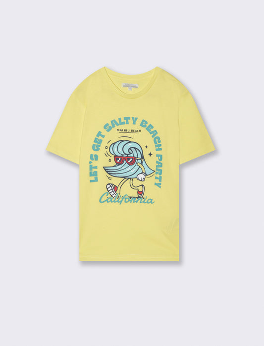 T-shirt mezza manica da bambino - Giallo