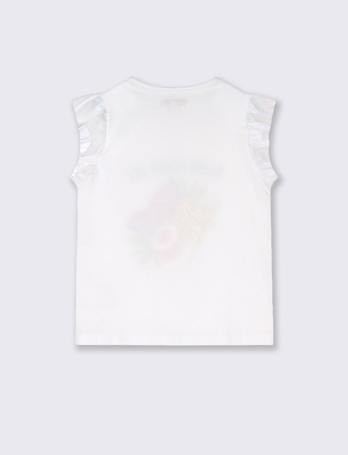 T-shirt mezza manica da bambina - Bianco