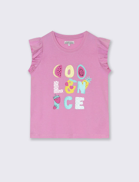 T-shirt mezza manica da bambina - Rosa