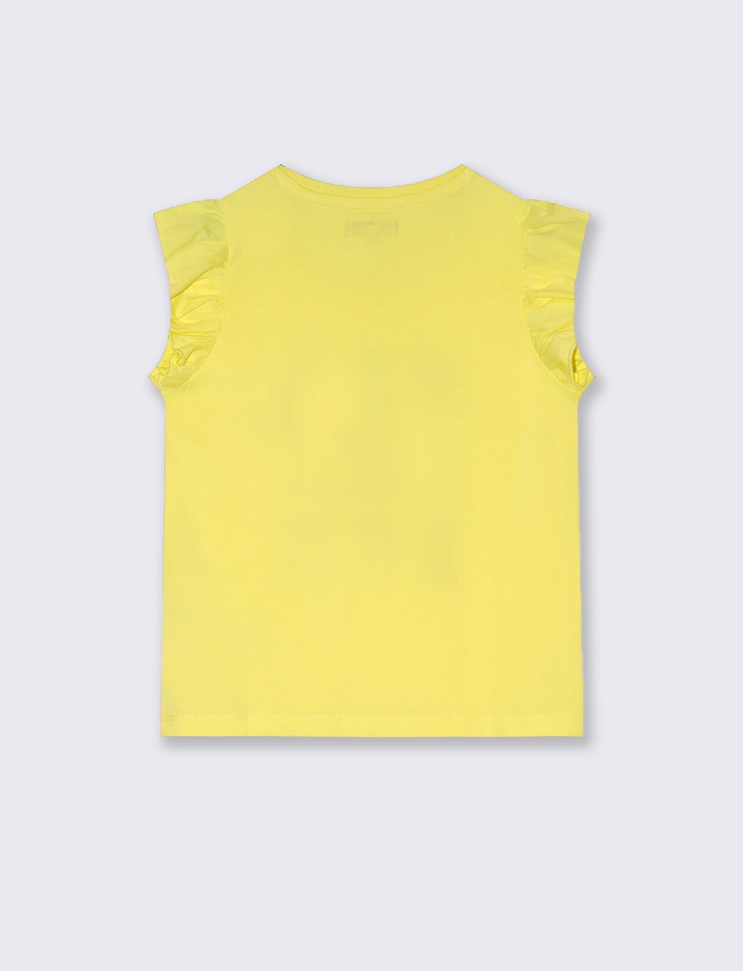 T-shirt mezza manica da bambina - Giallo