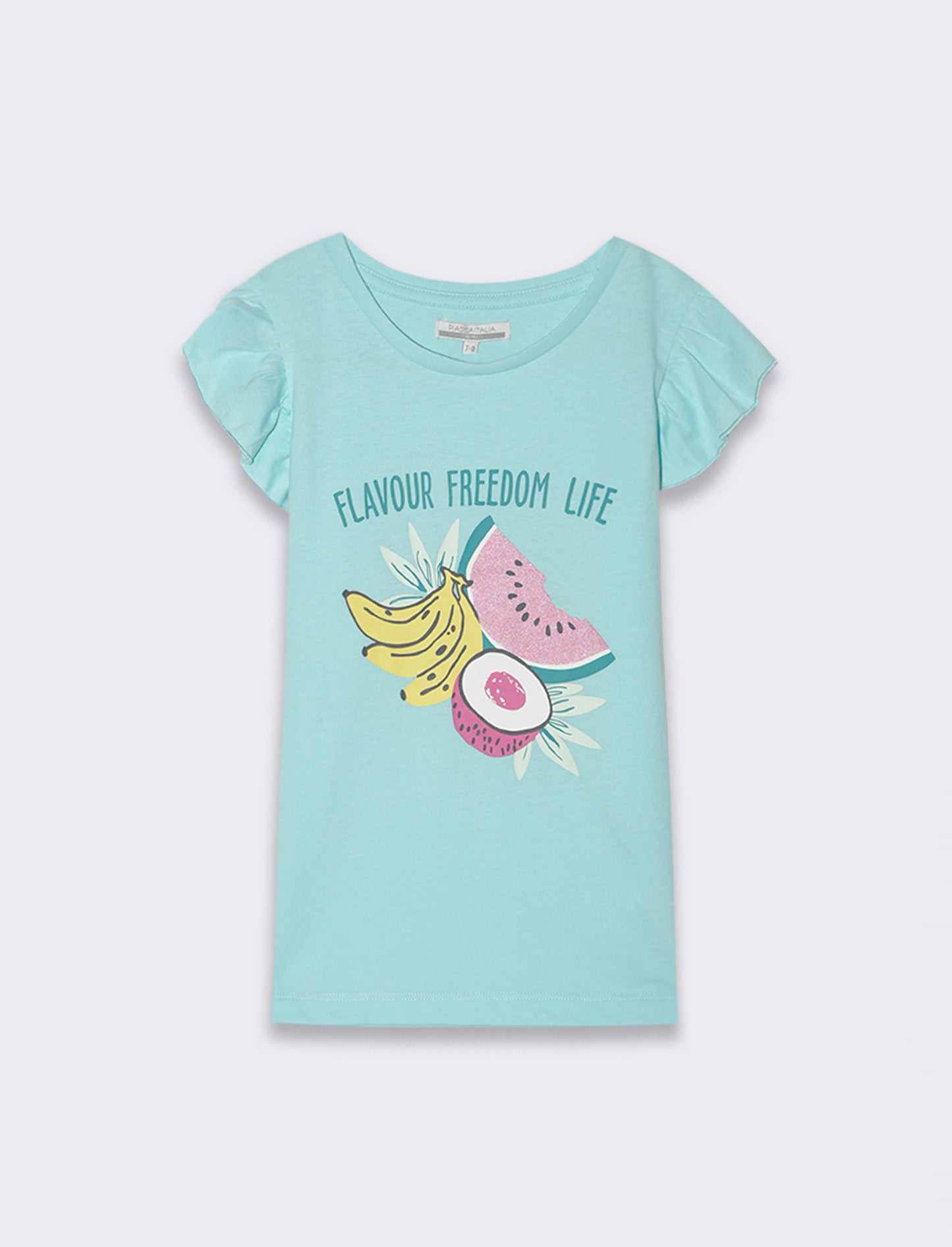 T-shirt mezza manica da bambina - Verde acqua