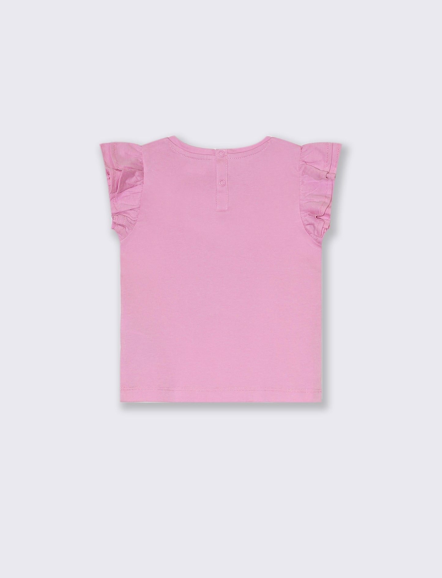 T-shirt con rouches. da neonata - Rosa