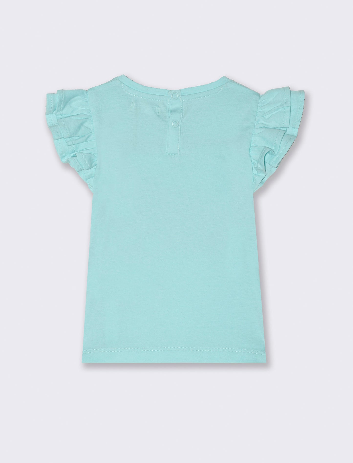 T-shirt con rouches. da neonata - Verde acqua