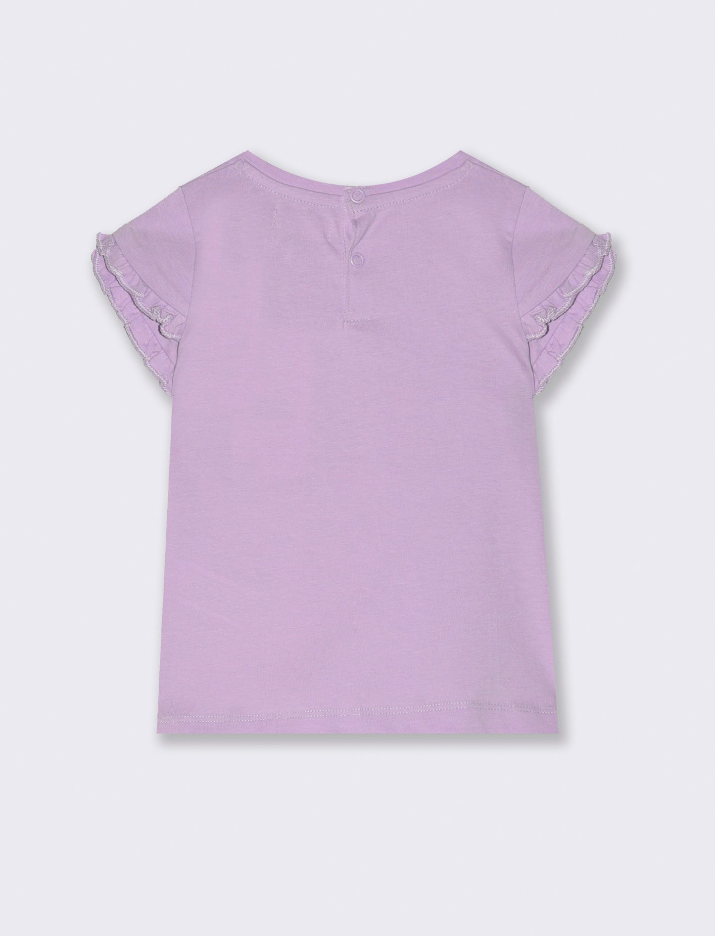 T-shirt con rouches alle maniche da neonata - Lilla