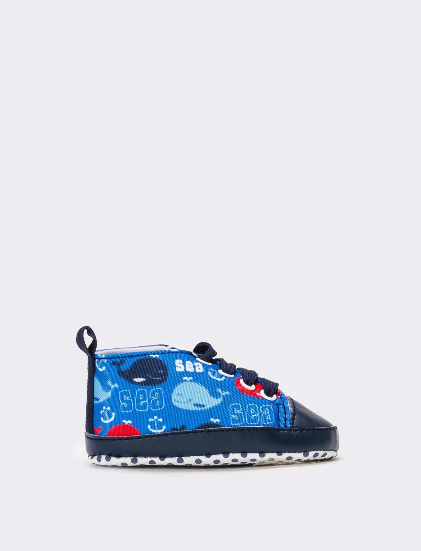 Scarpa a collo alto da neonato - Blu