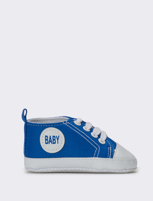 Scarpa in canvas da neonato - Celeste