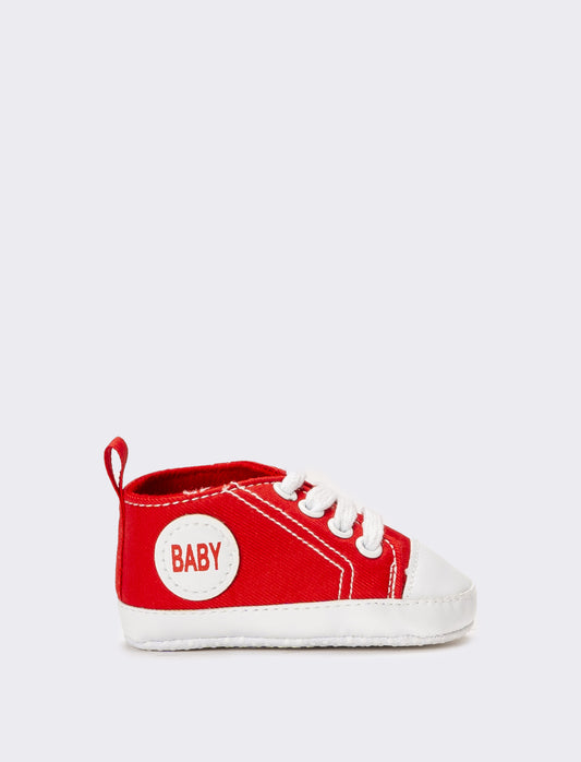 Scarpa in canvas da neonato - Rosso
