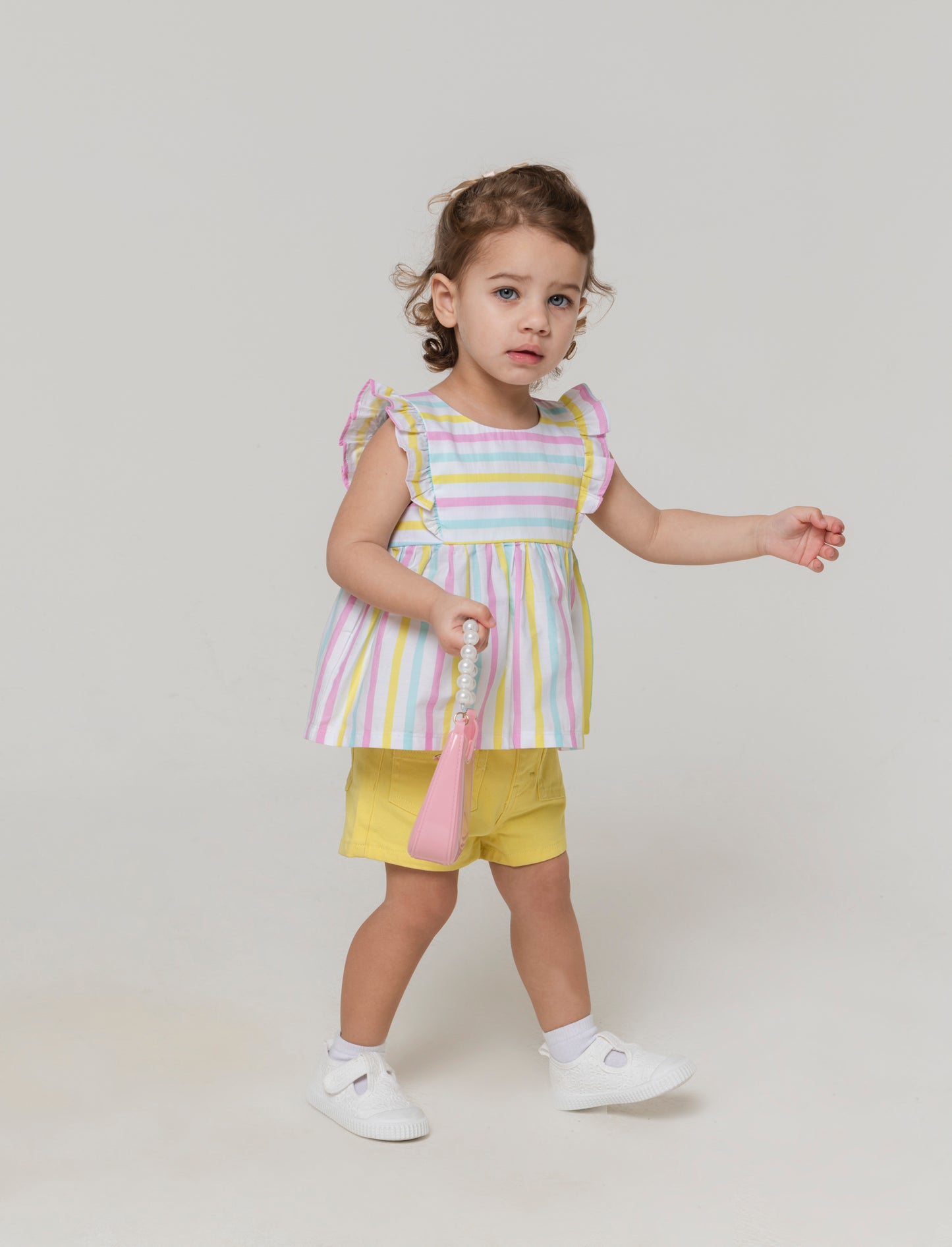 Camicia in popeline da neonata - Righe