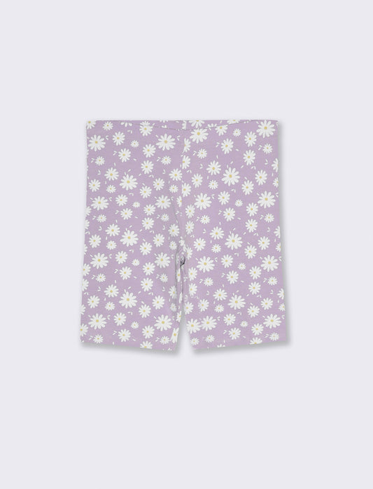 Leggings corto da bambina - Lilla