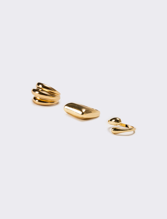 Anello donna 3 pezzi card - Oro