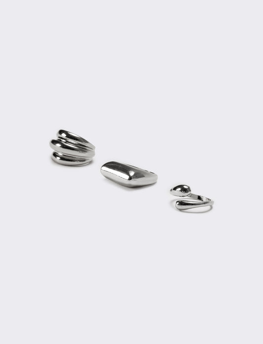 Anello donna 3 pezzi card - Argento