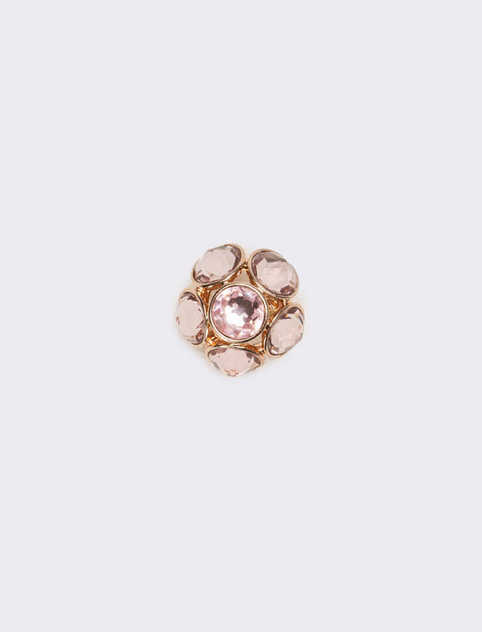 Anello donna con pietre grandi - Rosa