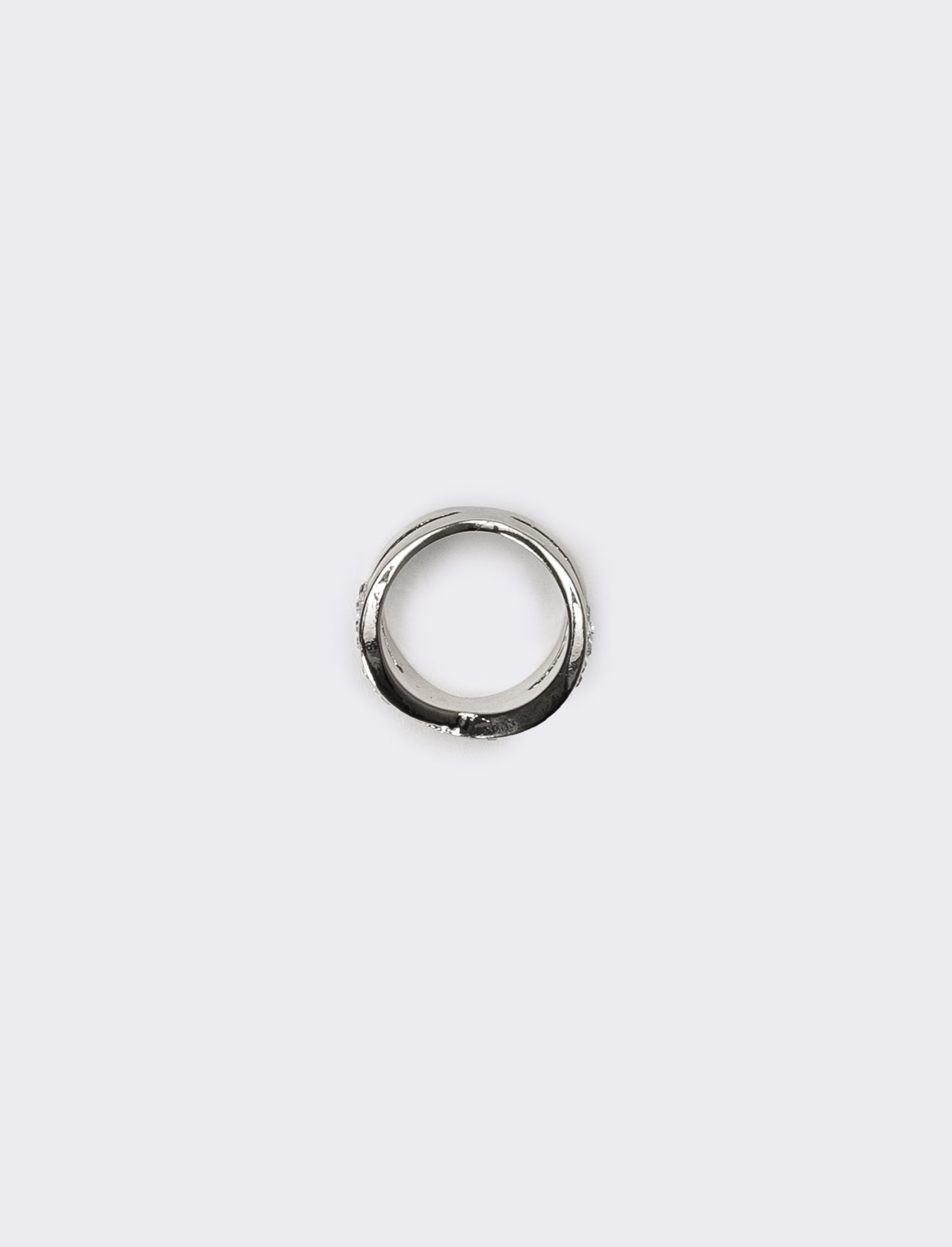 Anello donna ad incrocio con strass a baguette - Argento