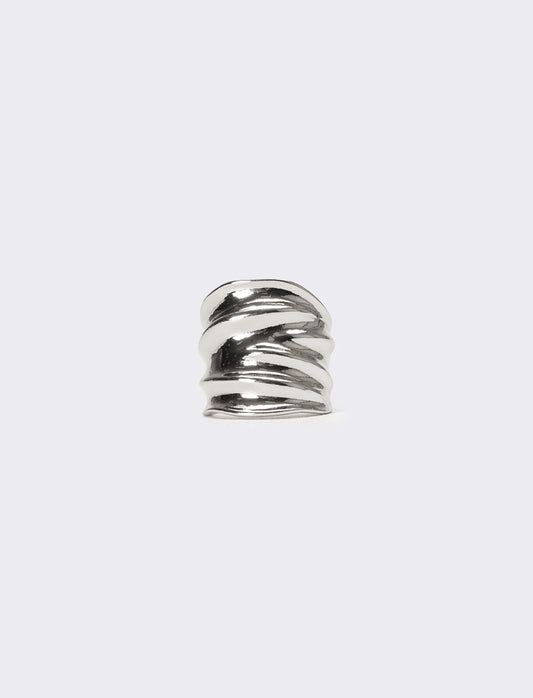 Anello donna con striature - Argento
