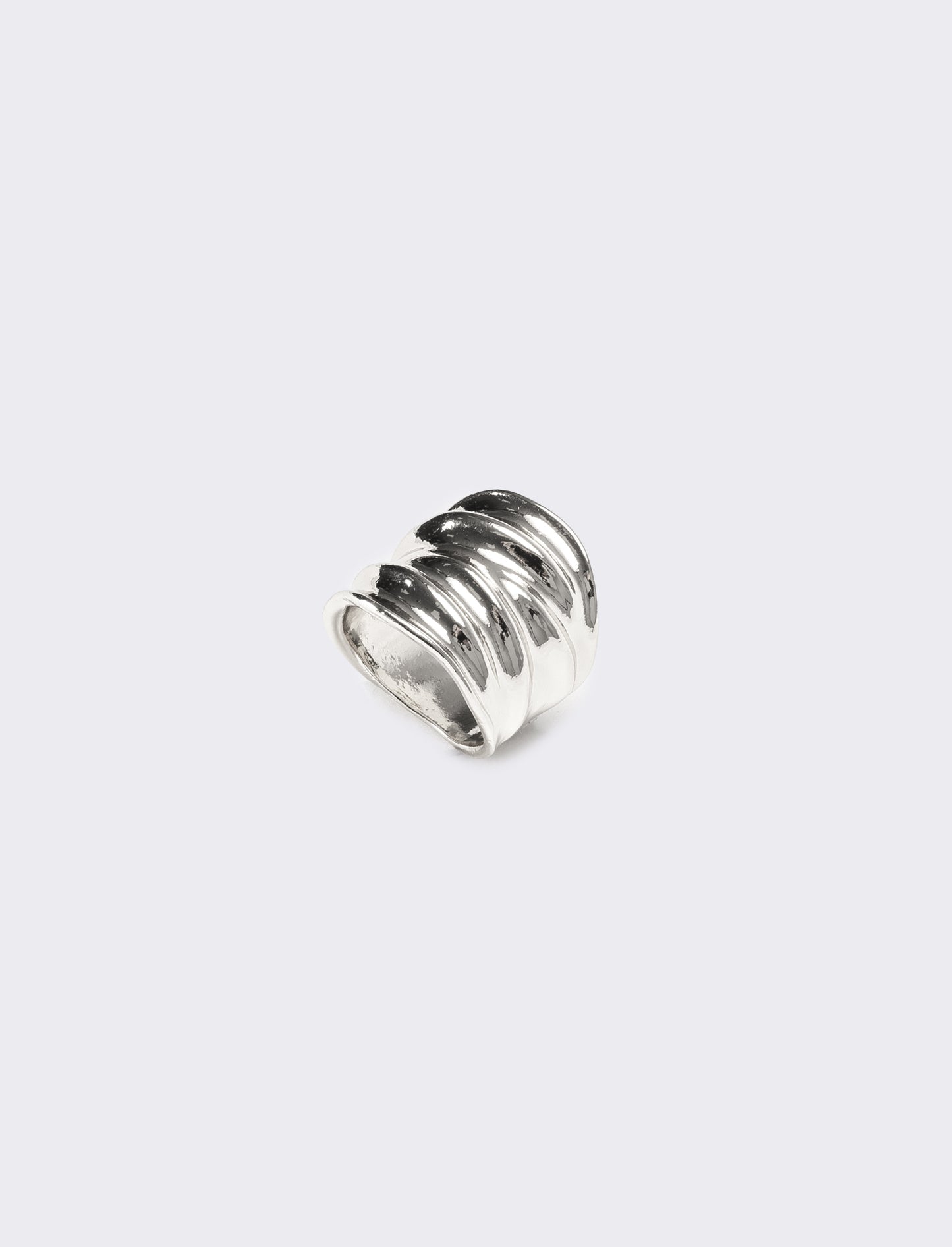 Anello donna con striature - Argento