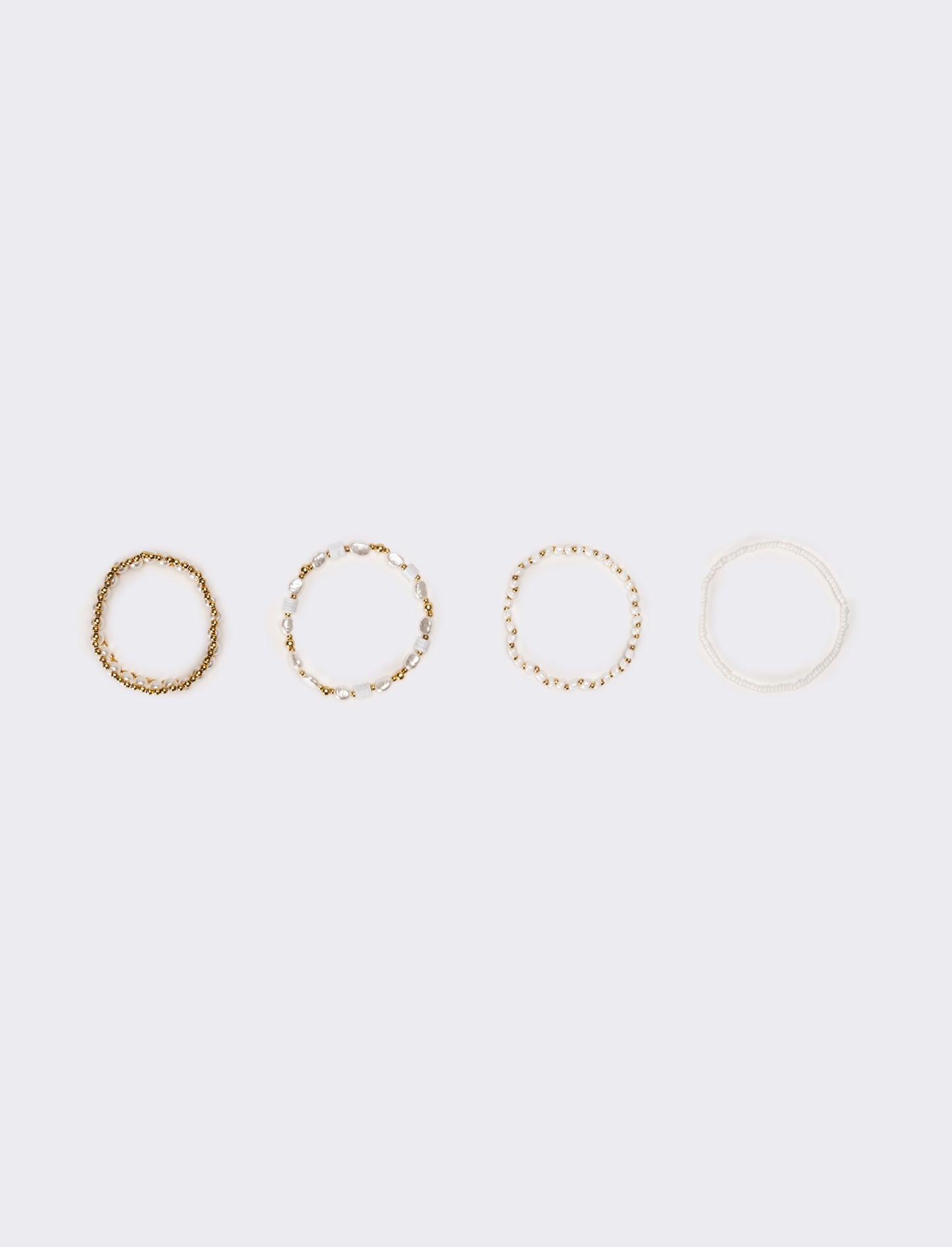 Bracciale donna 4 fili elastici - Oro
