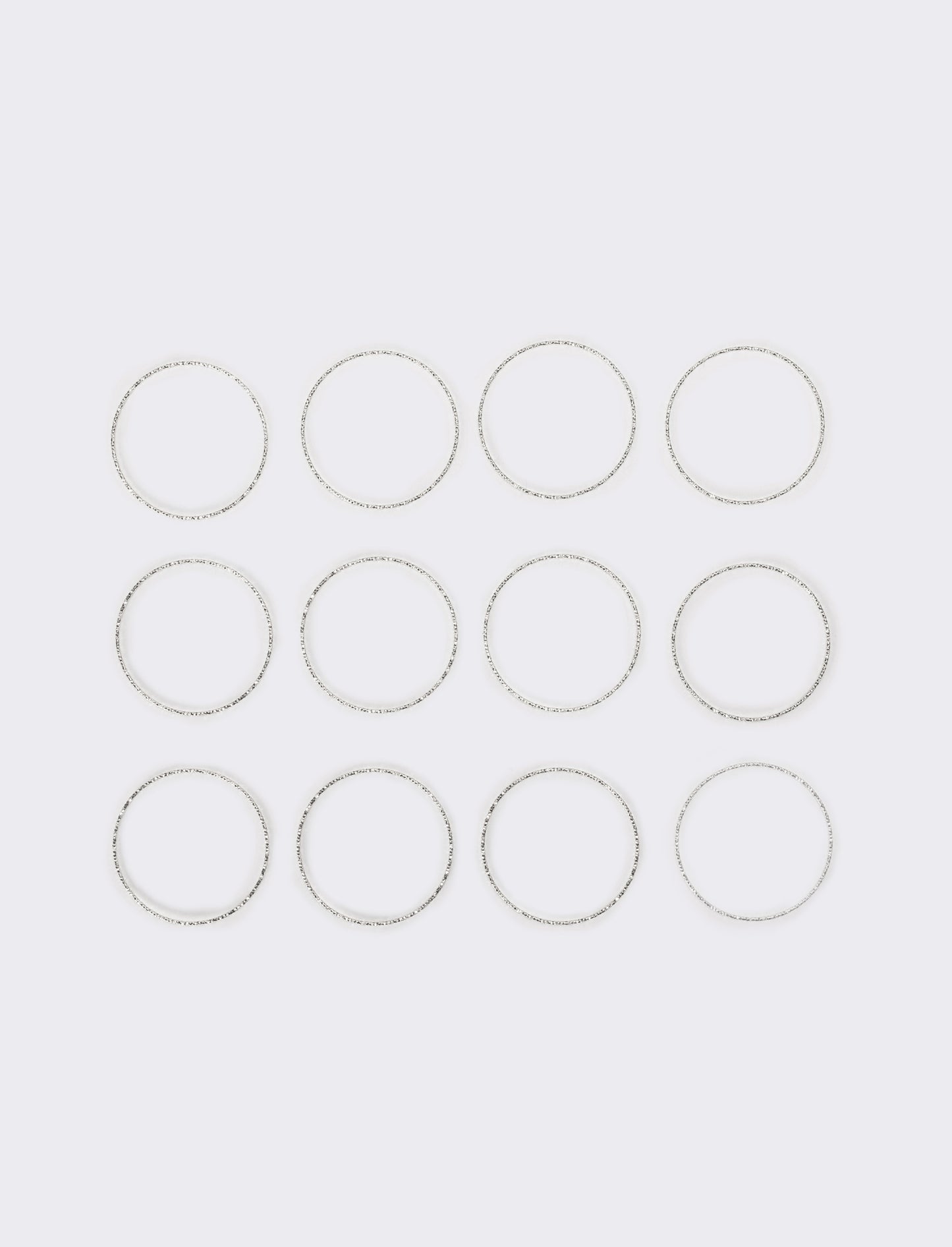 Bracciali donna 12 pezzi rigidi - Argento
