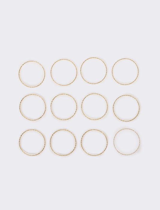 Bracciali donna 12 pezzi rigidi - Oro