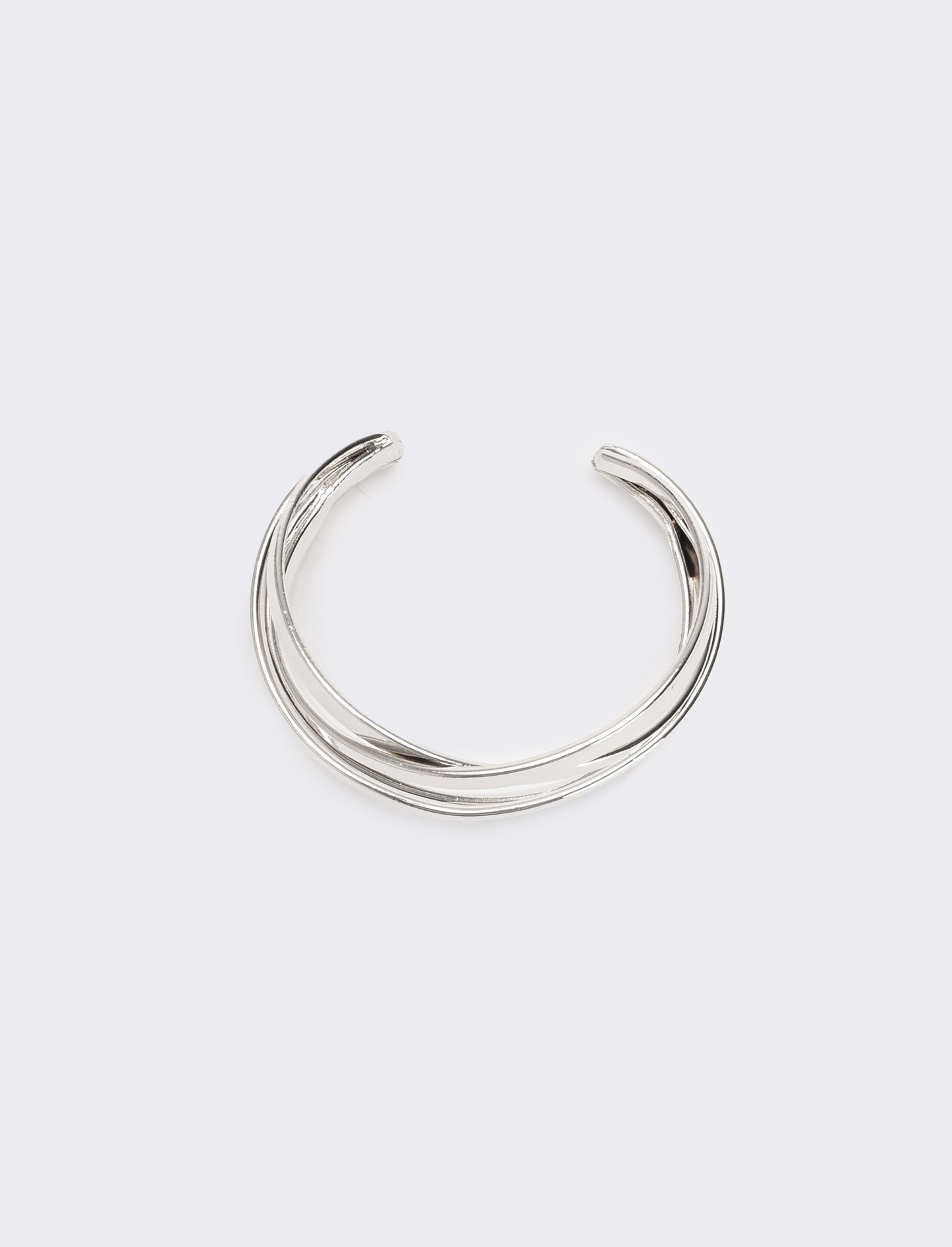 Bracciale donna 5 fili rigido aperto - Argento