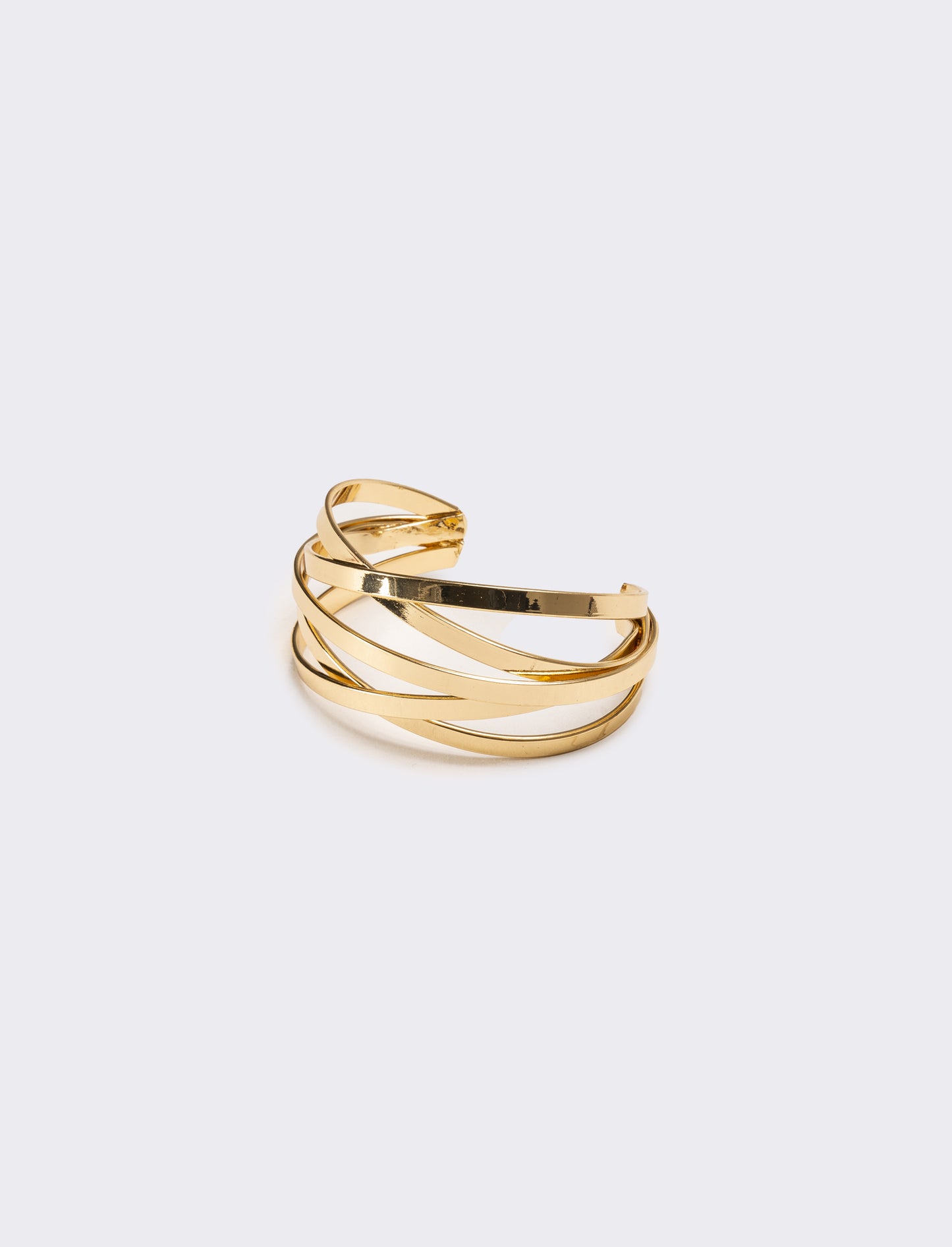 Bracciale donna 5 fili rigido aperto - Oro