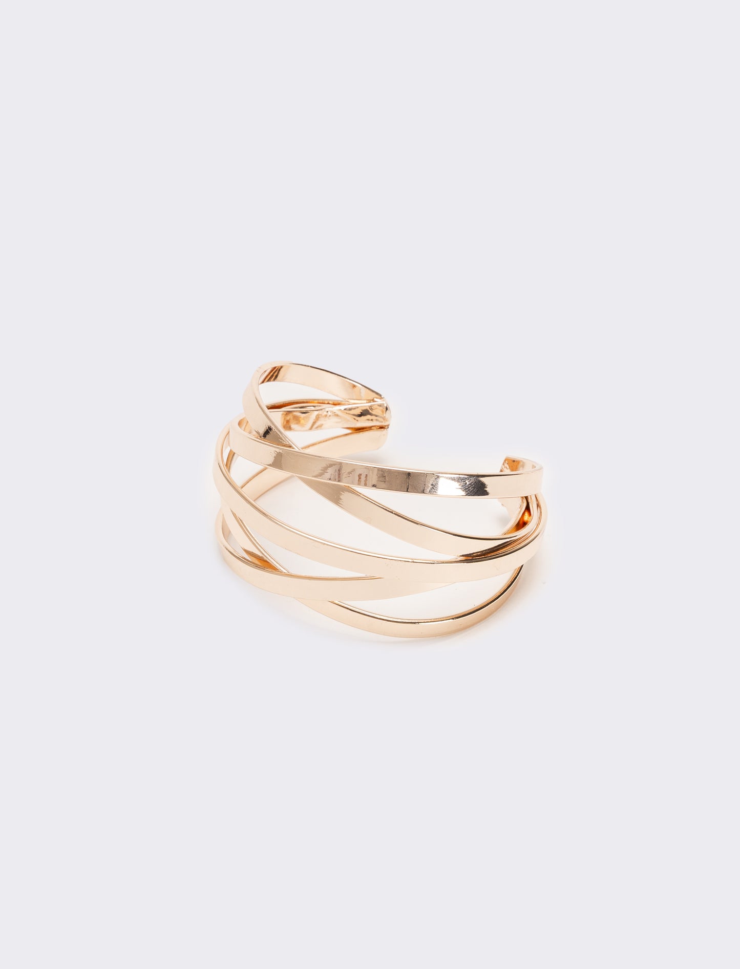 Bracciale donna 5 fili rigido aperto - Rosa