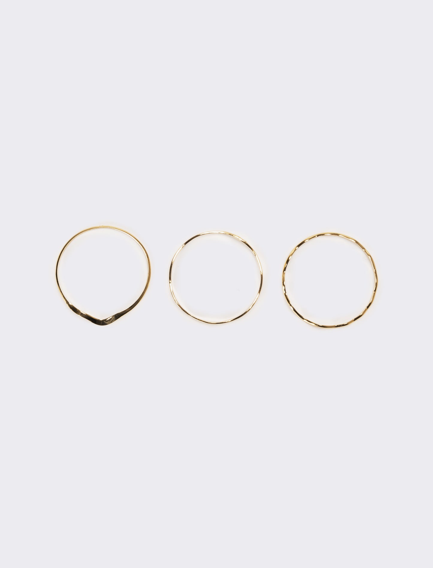 Bracciale donna 3 pezzi ondulati - Oro