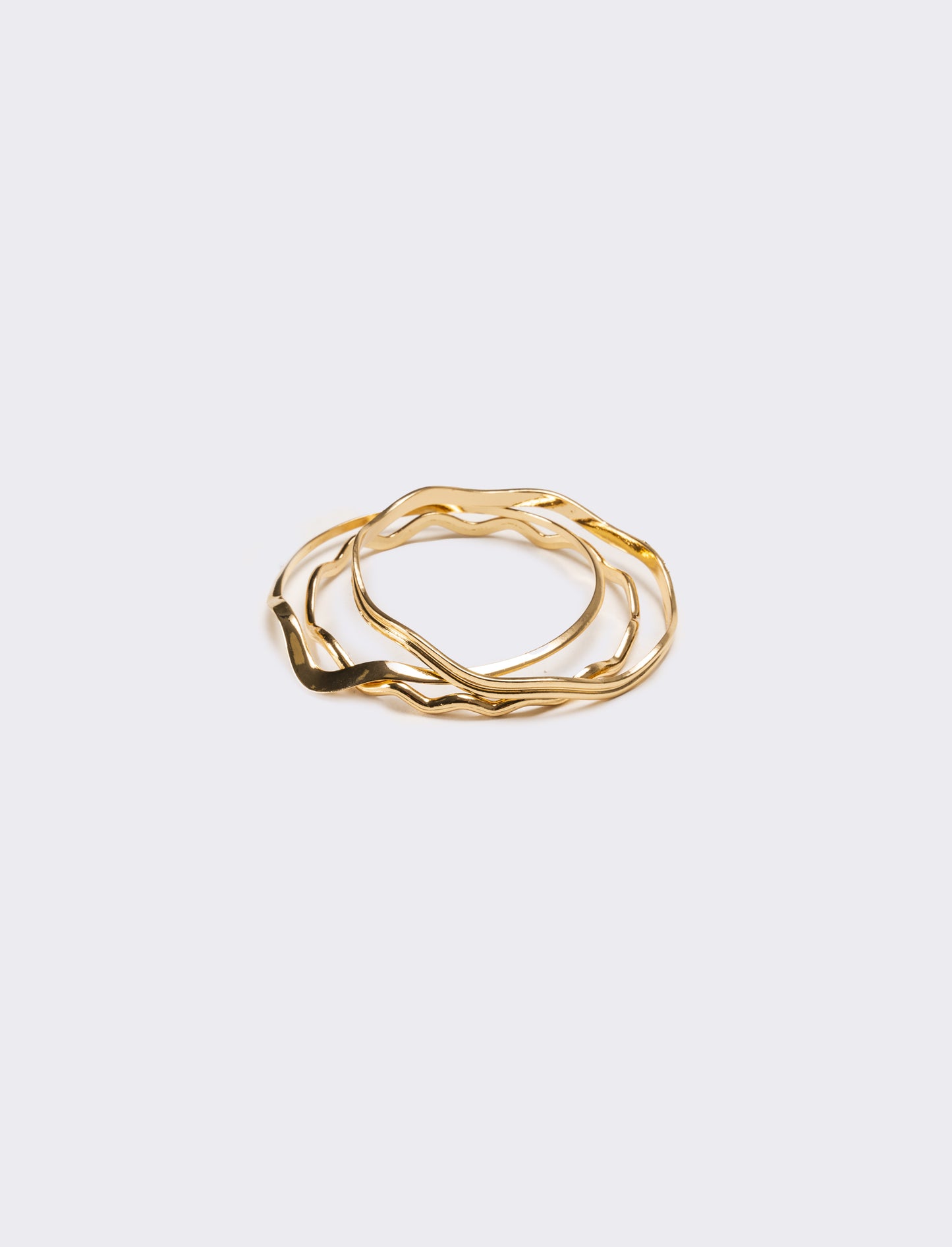 Bracciale donna 3 pezzi ondulati - Oro