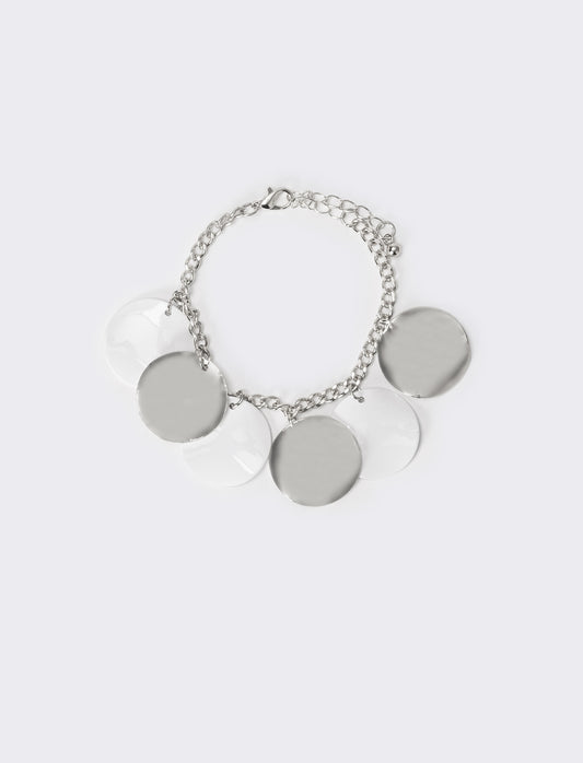 Bracciale donna con ciondoli tondi - Argento
