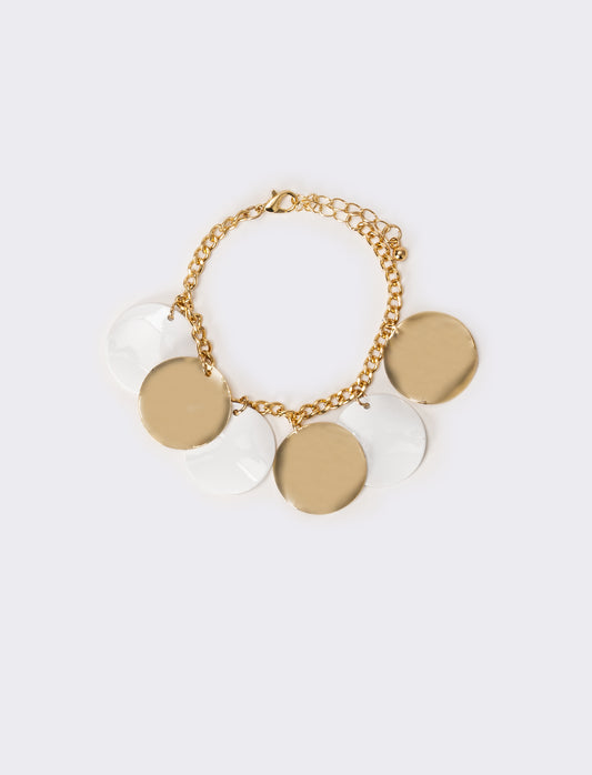 Bracciale donna con ciondoli tondi - Oro