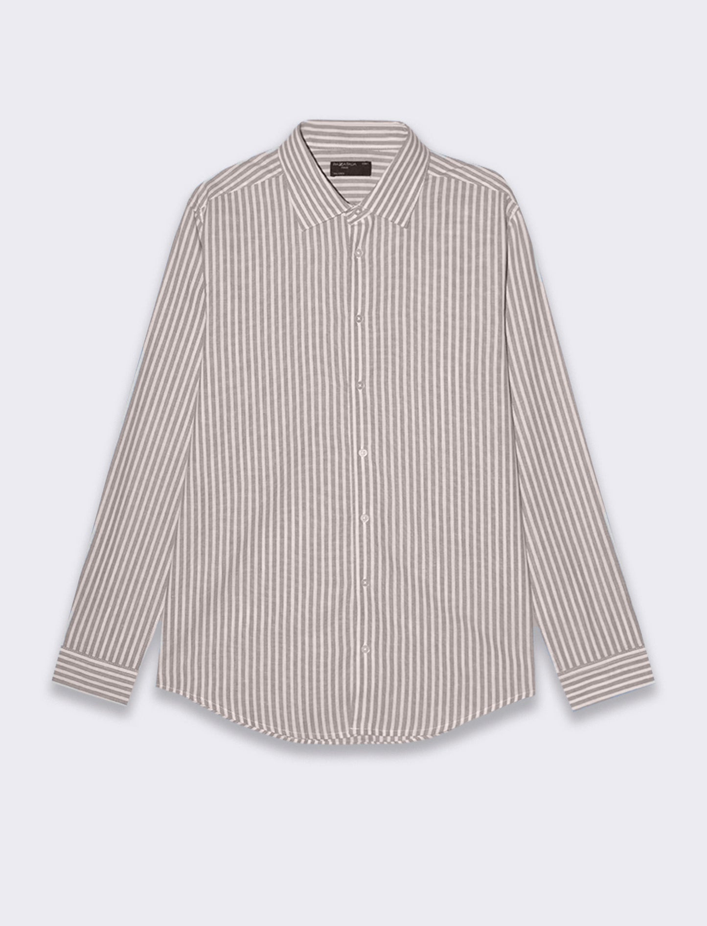 Camicia a righe da uomo - Grigio fango