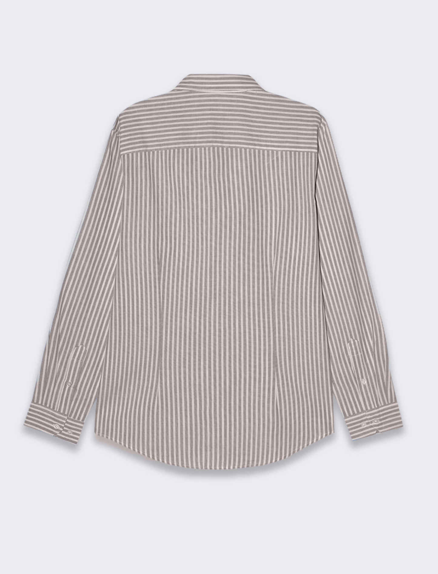 Camicia a righe da uomo - Grigio fango