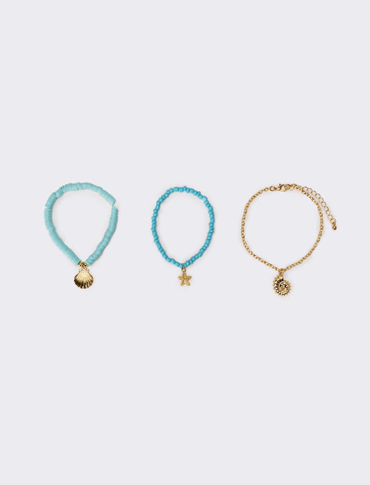 Bracciale donna con soggetti mare - Turchese