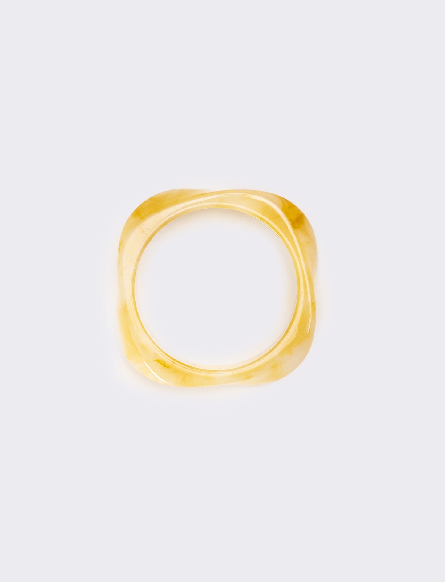 Bracciale donna rigido effetto resina - Bianco sporco
