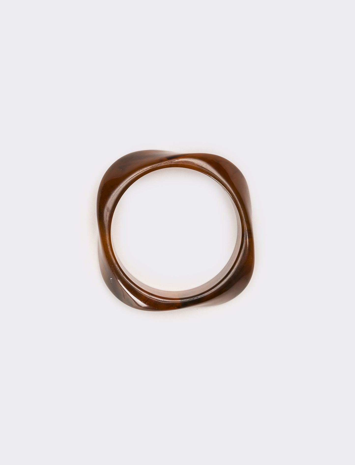 Bracciale donna rigido effetto resina - Marrone
