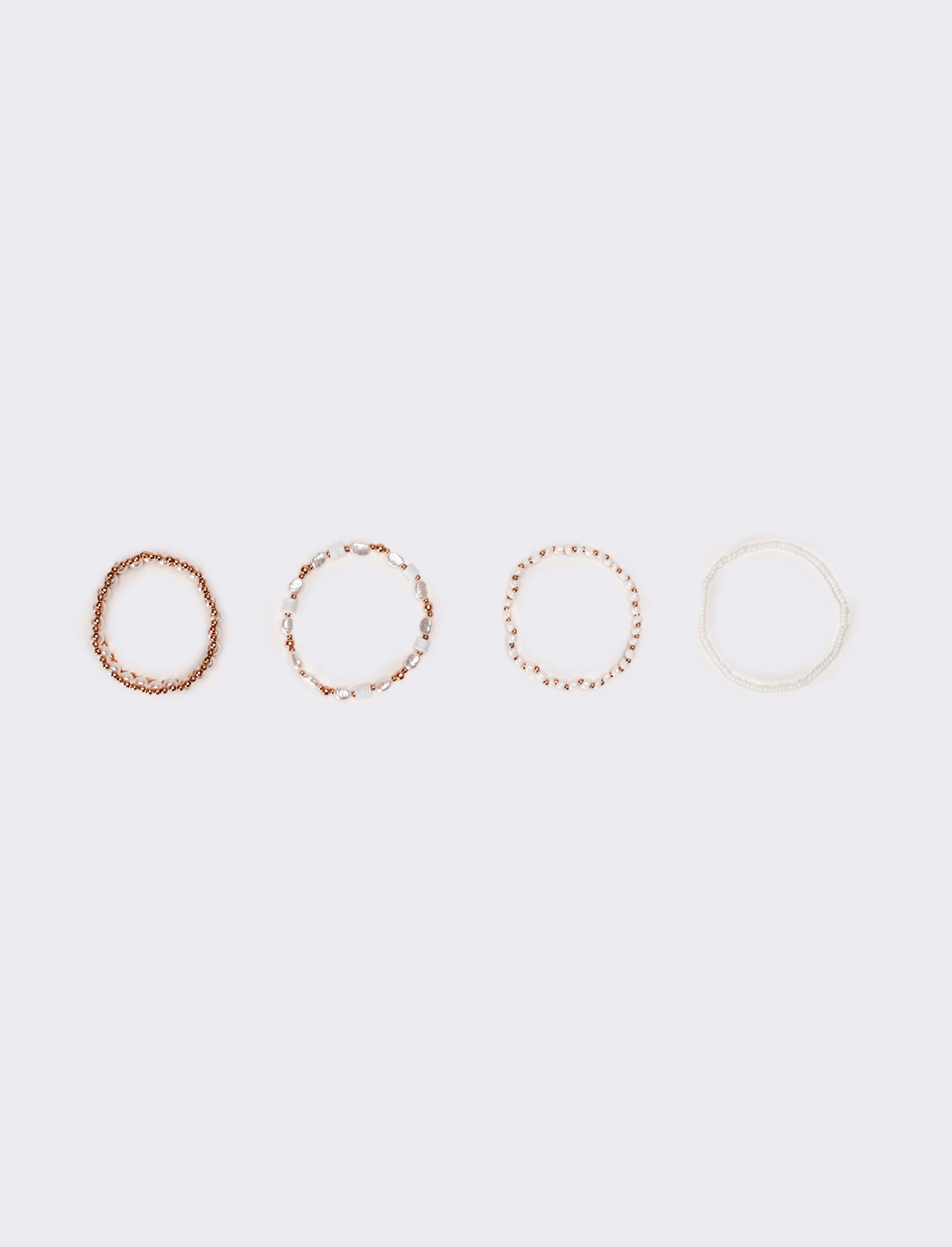 Bracciali donna 3 elastici con palline - Rosa