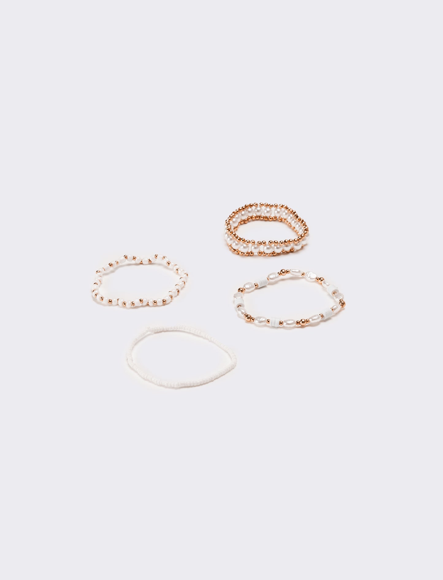 Bracciali donna 3 elastici con palline - Rosa
