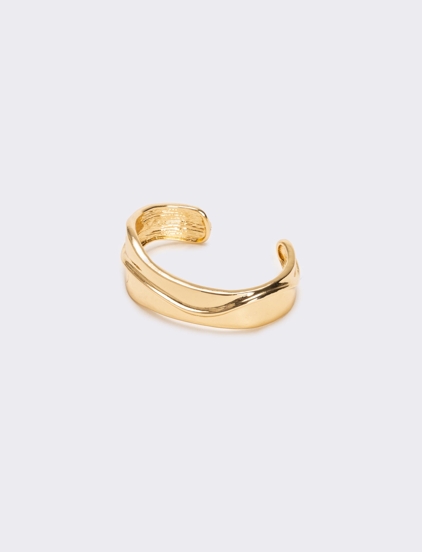 Bracciali donna rigido con striature - Oro