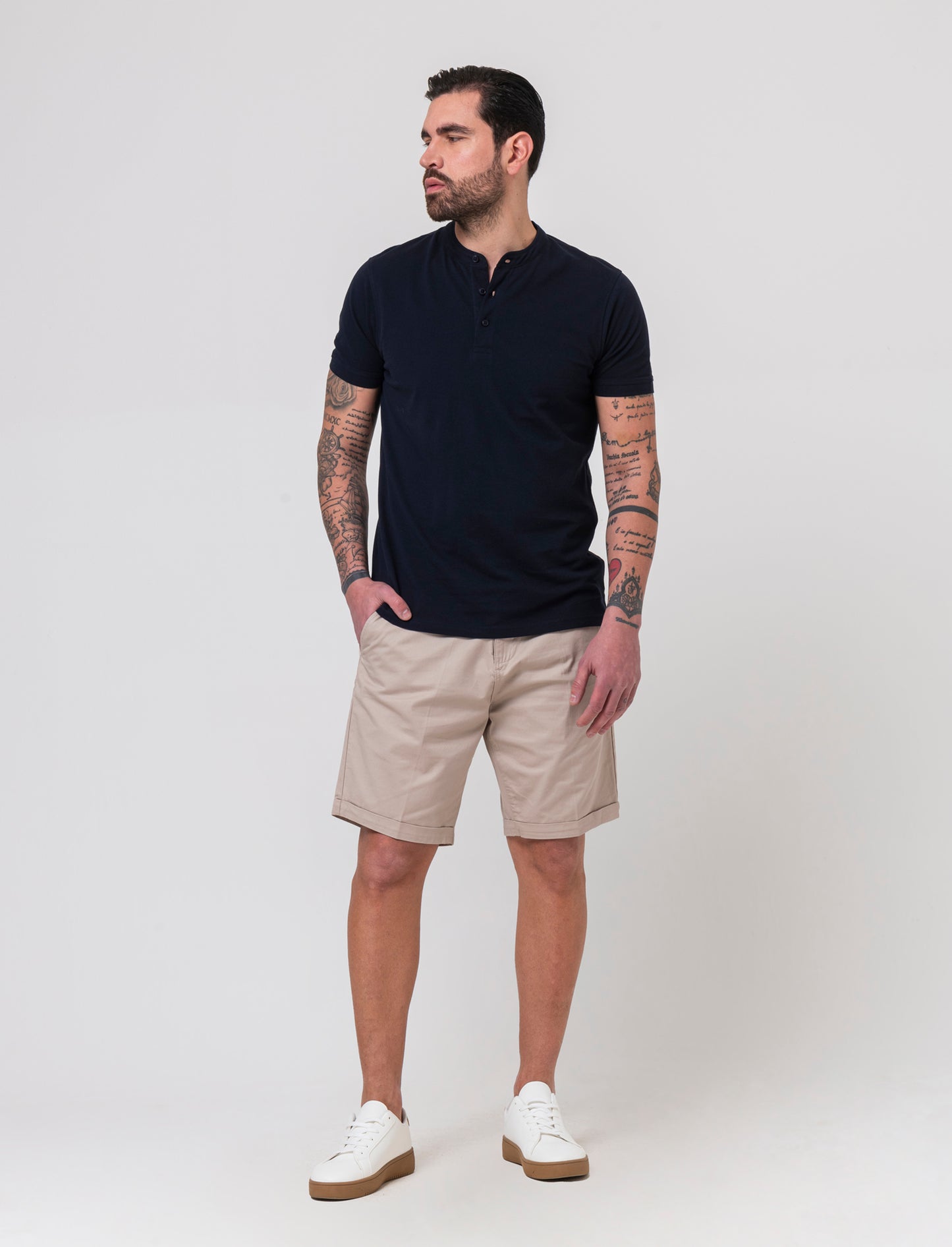 Bermuda chino regular fit da uomo - Beige