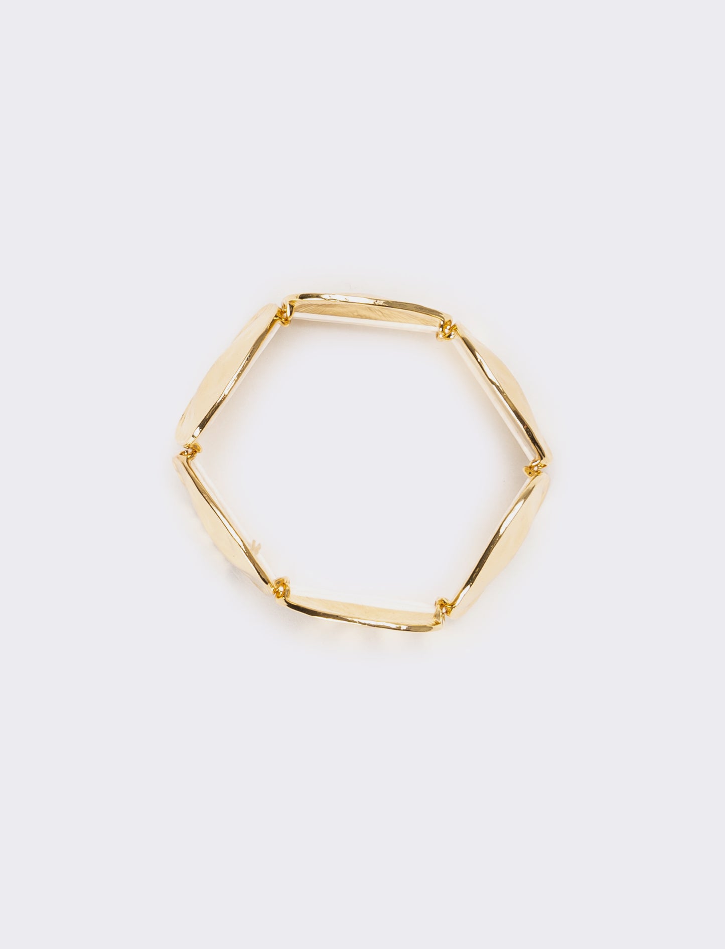 Bracciale donna martellato elastico - Oro