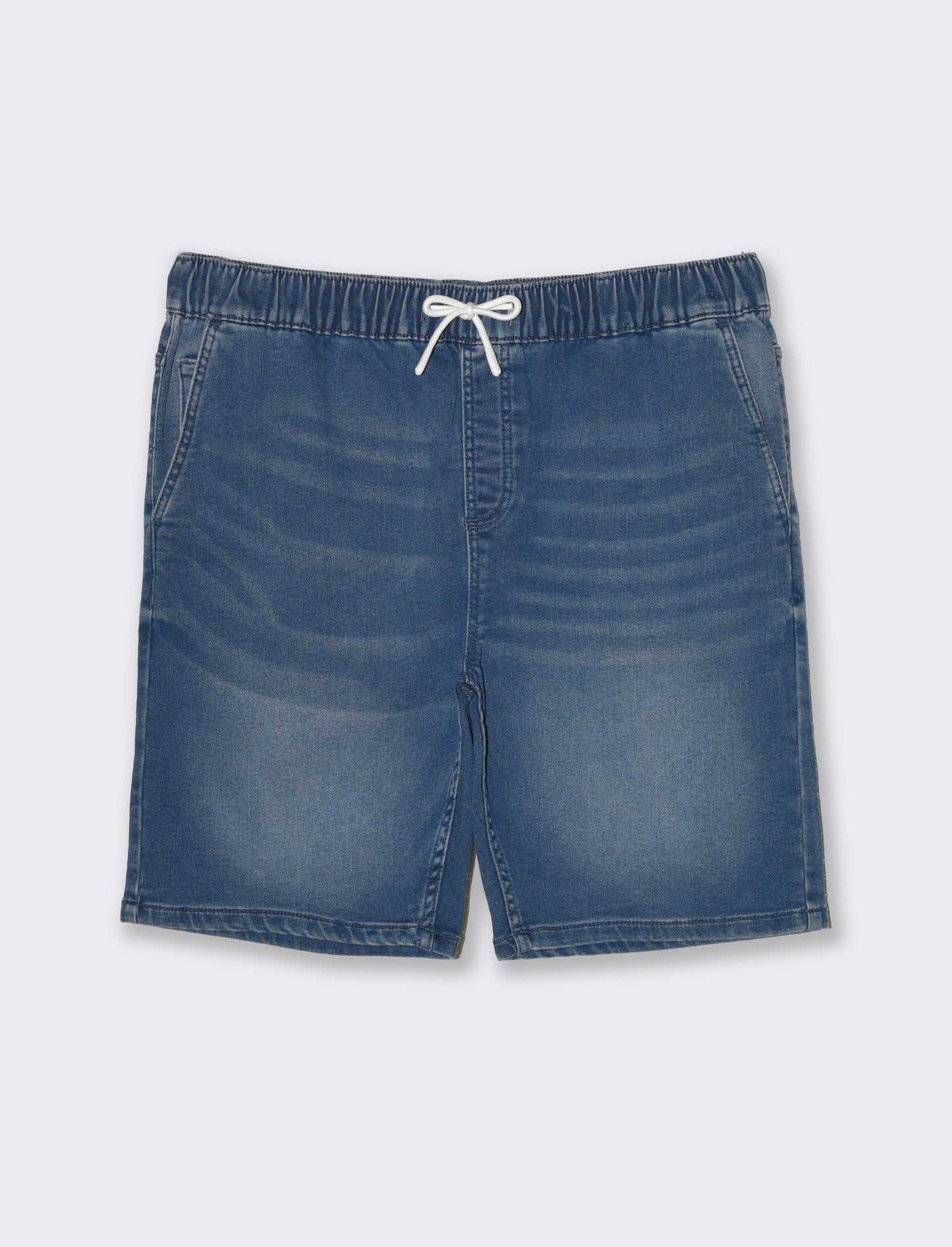 Bermuda in knitting effetto denim da uomo - Denim