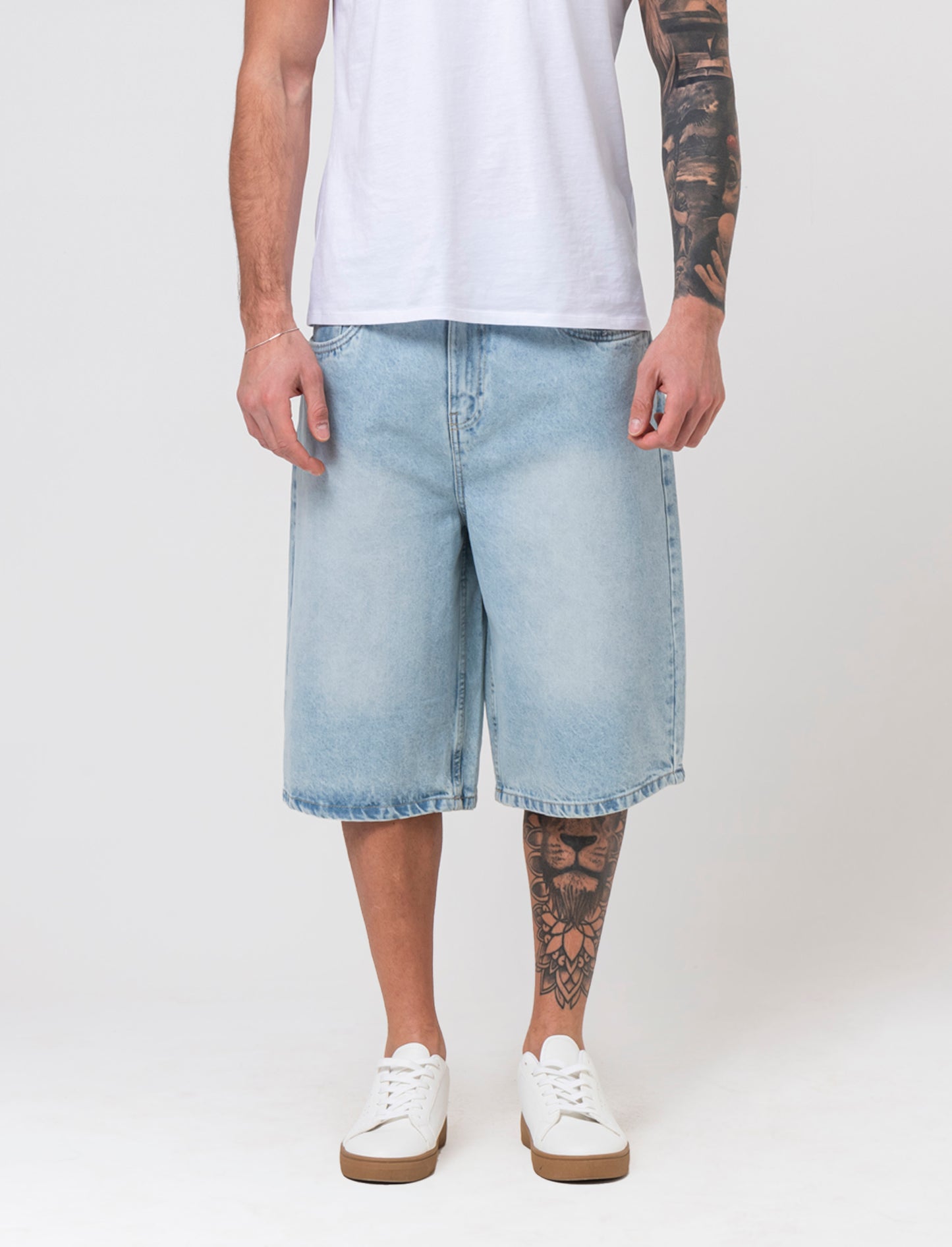 Bermuda di jeans skater da uomo - Denim
