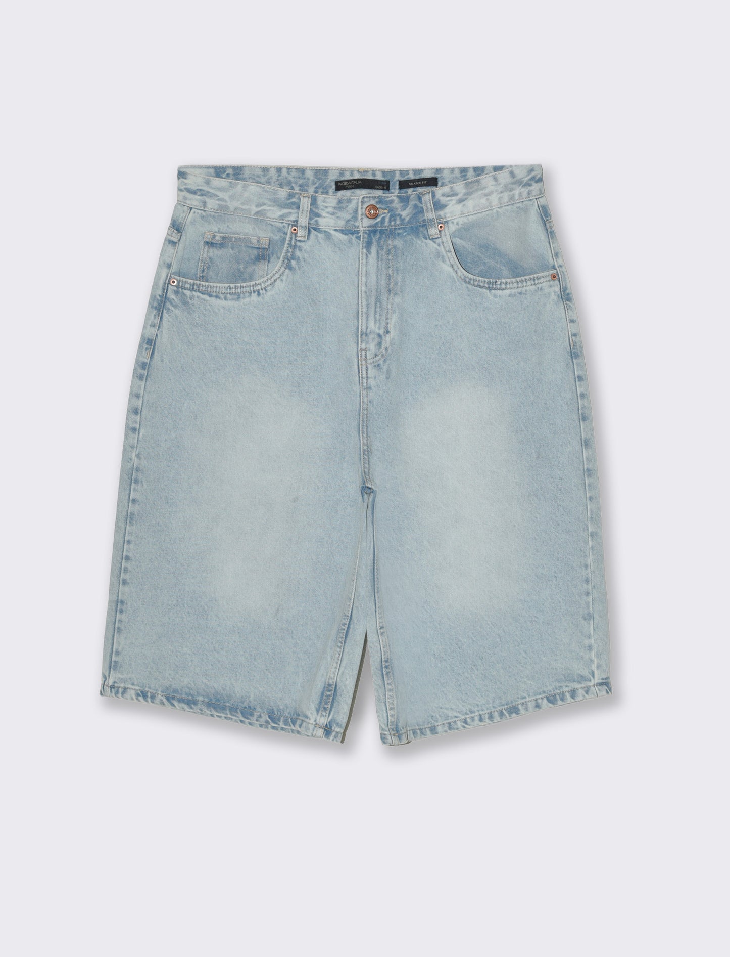 Bermuda di jeans skater da uomo - Denim