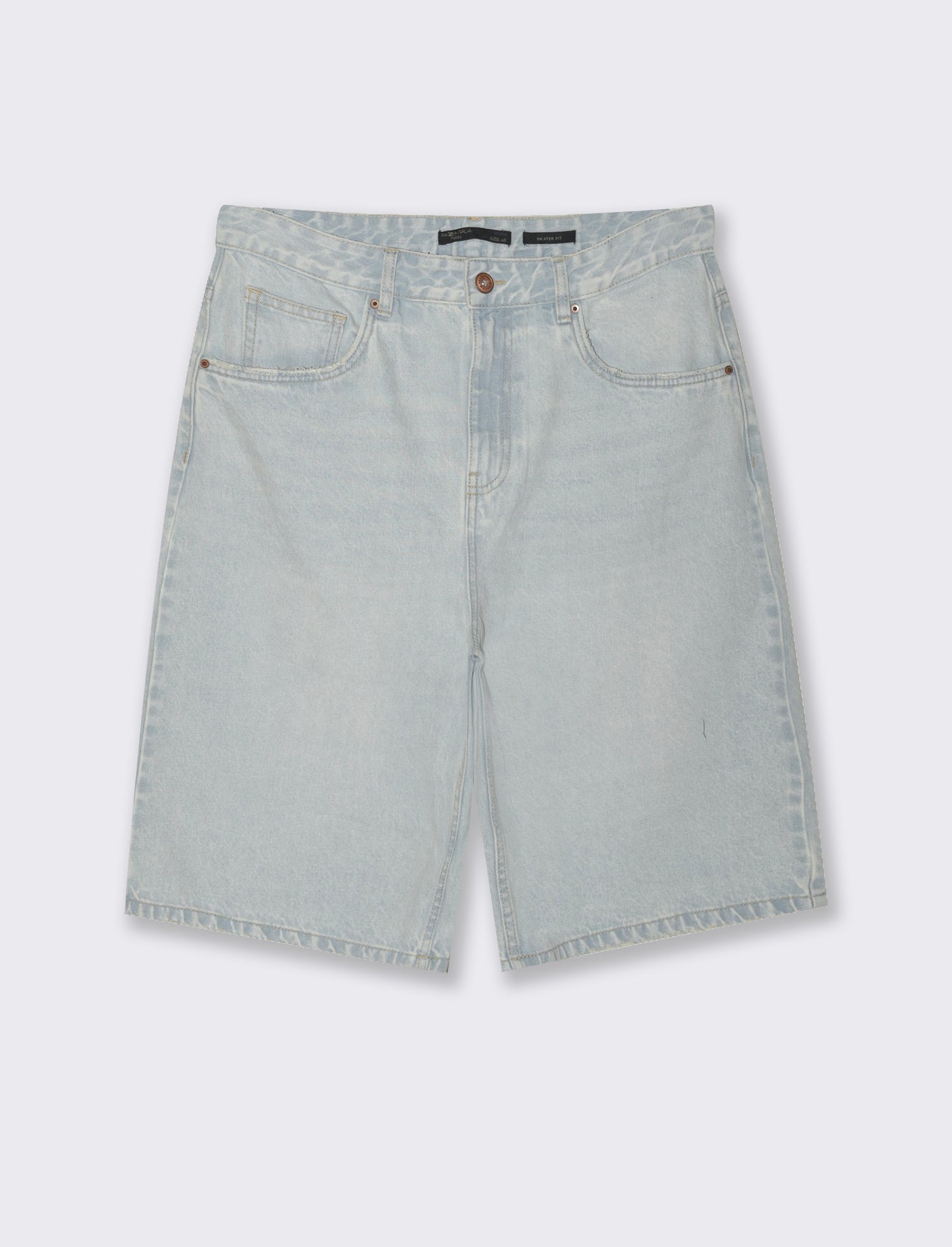Bermuda di jeans skater da uomo - Denim chiaro