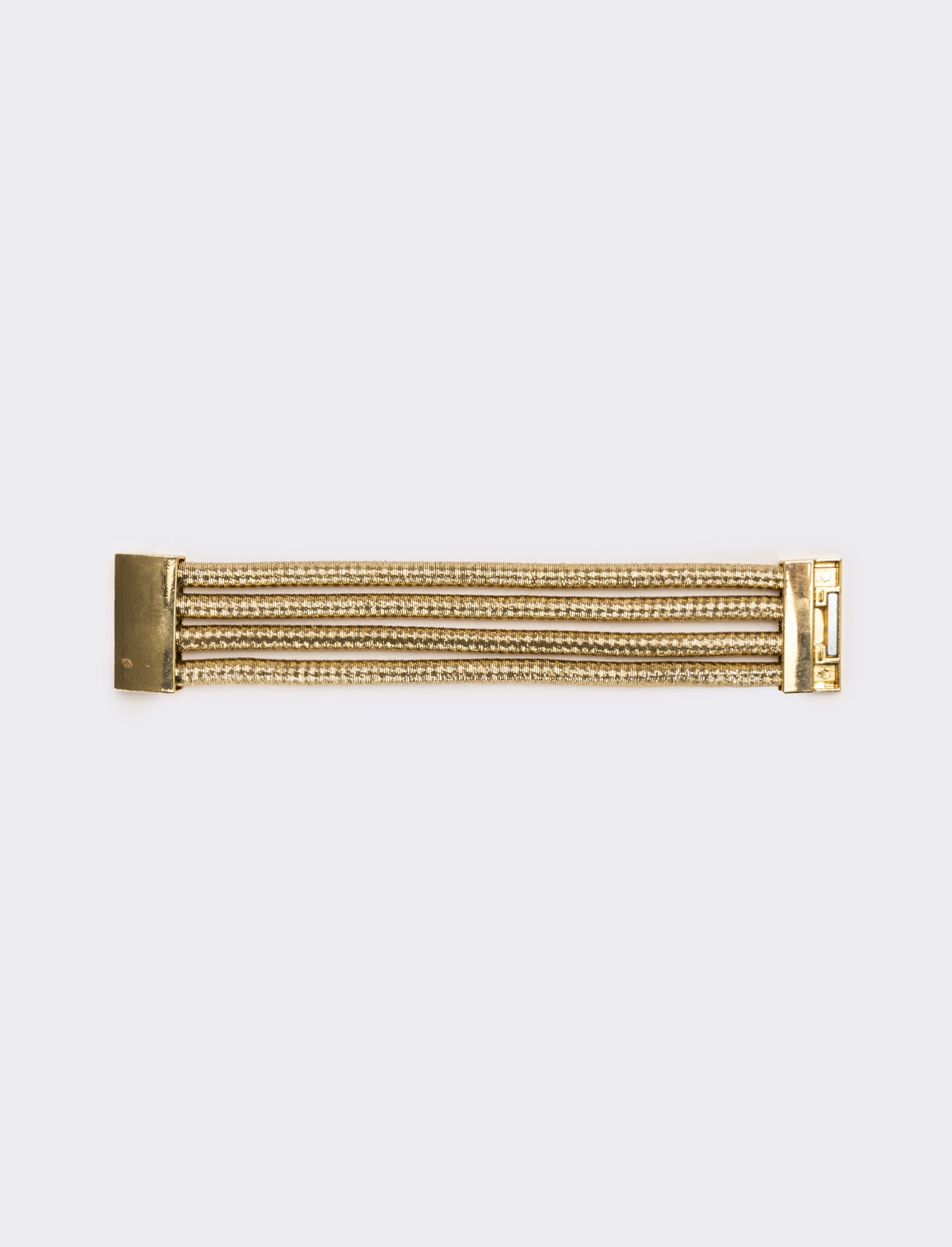 Bracciale donna 4 cordoni con chiusura metallica - Oro