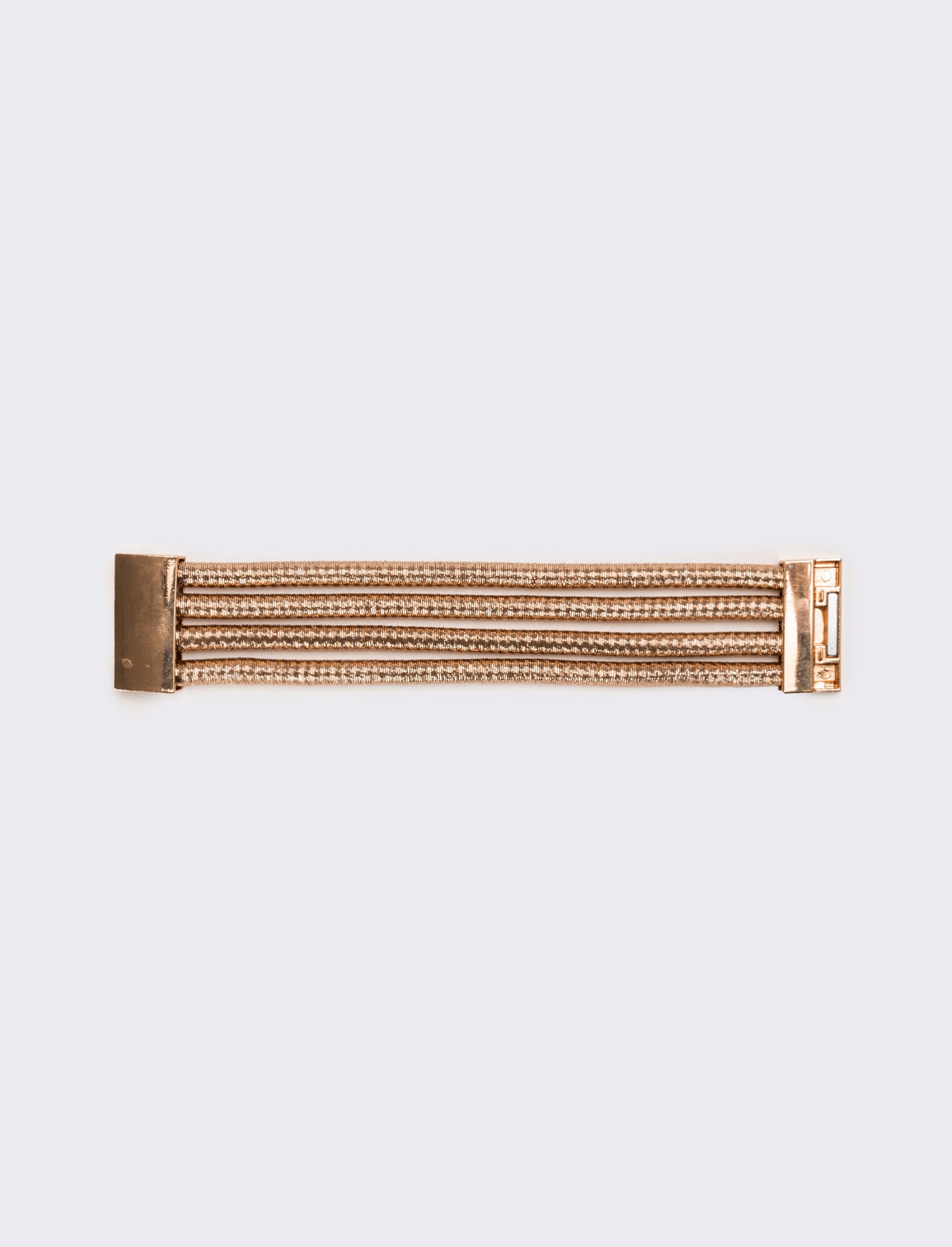 Bracciale donna 4 cordoni con chiusura metallica - Rosa